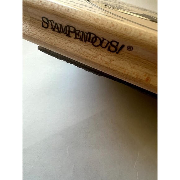 STAMPENDOUS wooden clear stamps R143-Snowy Postcard Rubber Stamp - Picture 4 of 4